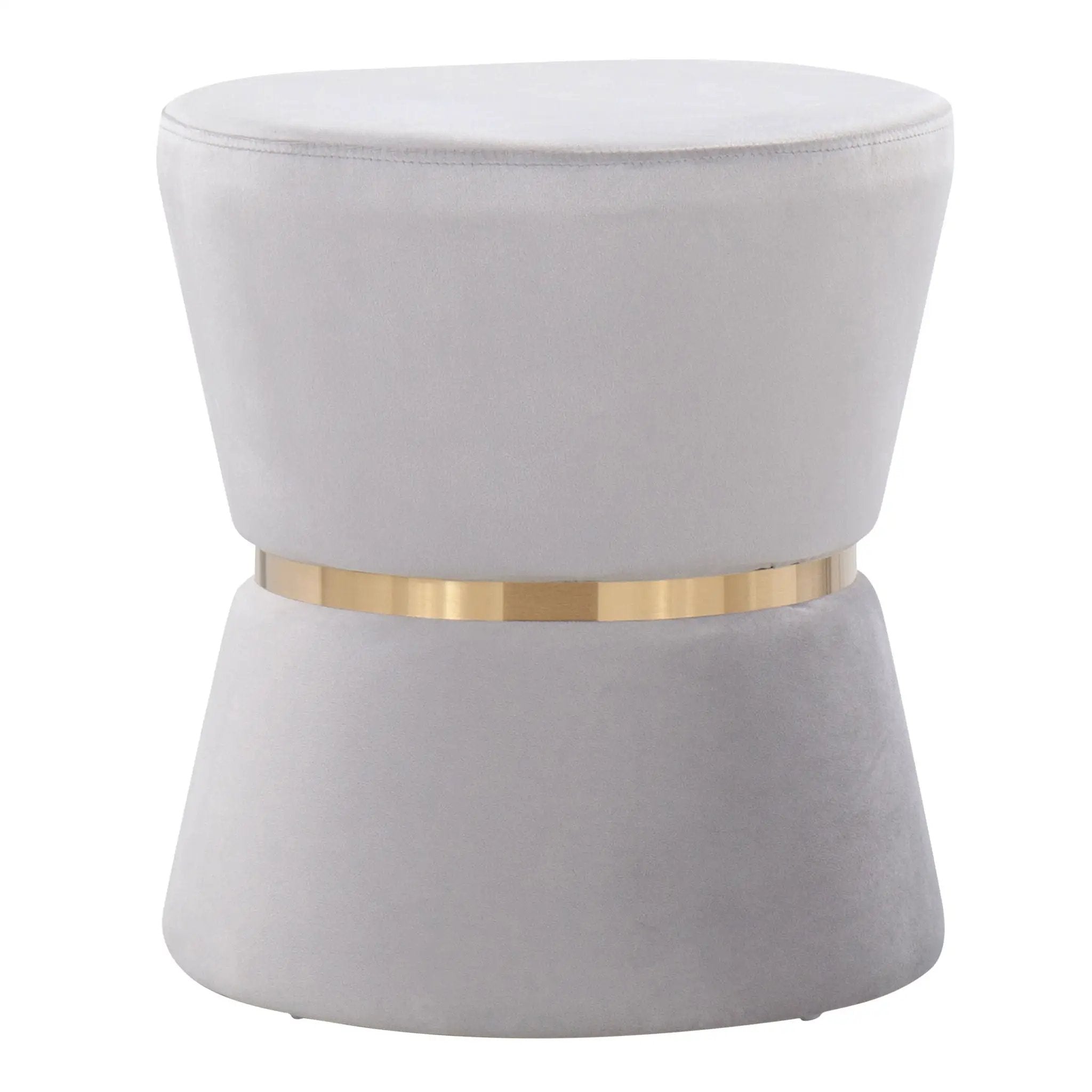 Gemma - Contemporary / Glam Ottoman - Silver / Gold by Unique Piece Furniture