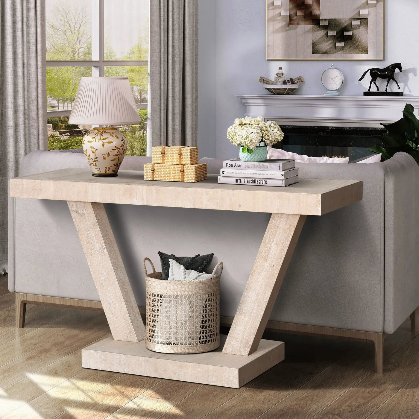 Vintage Distressed Wood Entryway Bench With 2 Tier Storage Cabinet by Unique Piece Furniture