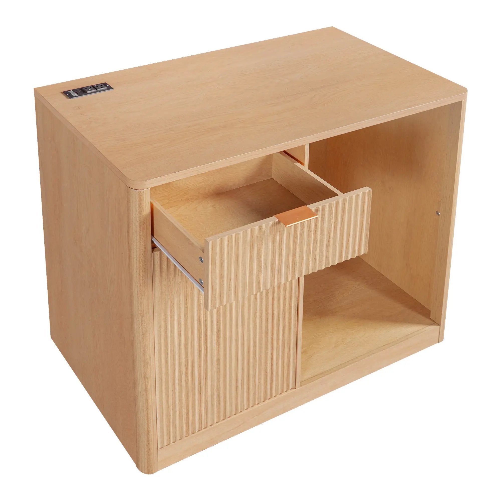 K&K 2-Piece Coffee Bar Cabinet with Fridge Space by HouseOfZazla