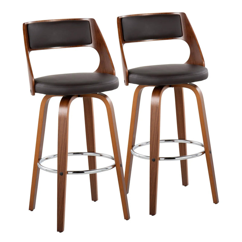 Cecina - Mid-Century Modern Barstool With Swivel (Set of 2) by Unique Piece Furniture