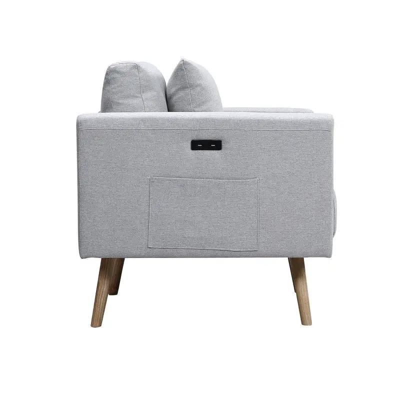 Easton - Fabric Sofa With USB Charging Ports Pockets And Pillows by Unique Piece Furniture