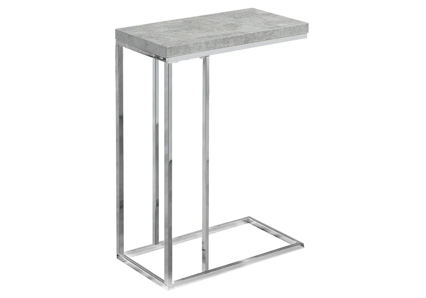 Accent Table, C-Shaped with Tempered Glass - Contemporary & Modern by HouseOfZazla