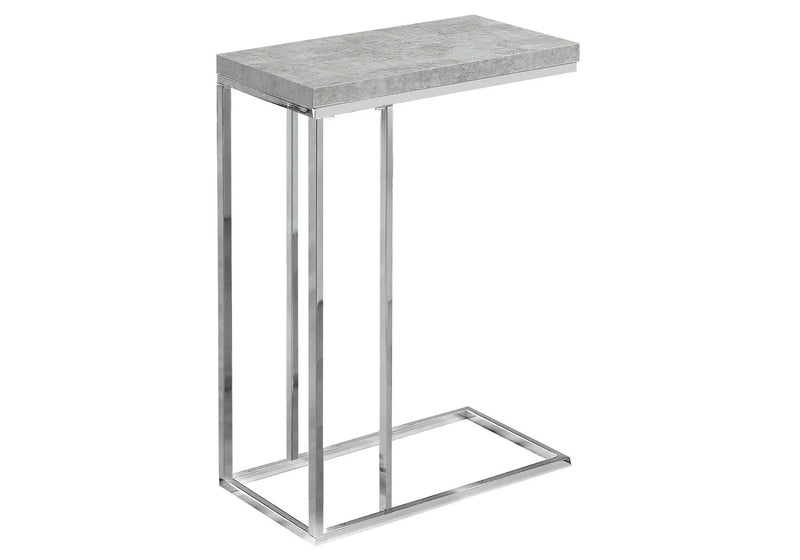 Accent Table, C - Shaped, Tempered Glass, Stylish Design Contemporary & Modern by Unique Piece Furniture