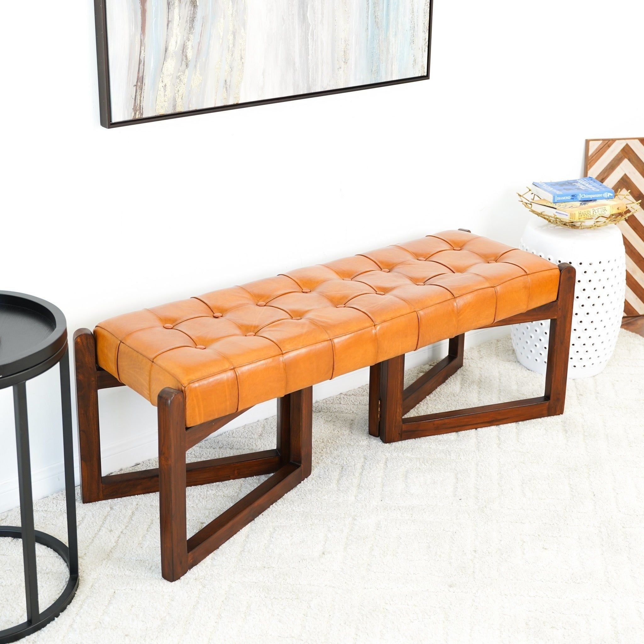 Riley - Bench - Brown / Rustic / Tan by HouseOfZazla