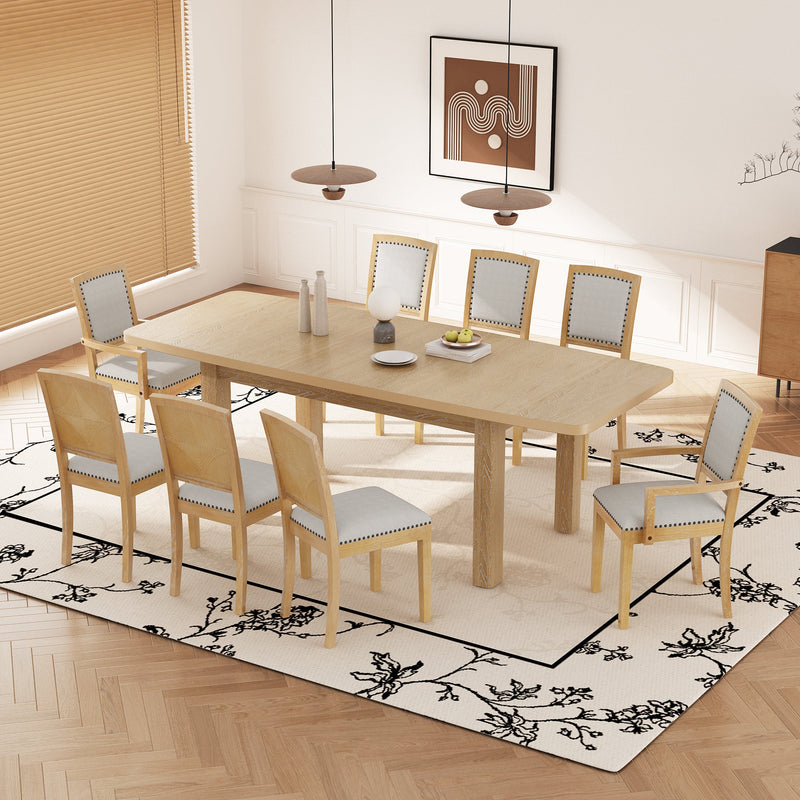TOPMAX Rustic Extendable 84inch Dining Table Set by HouseOfZazla