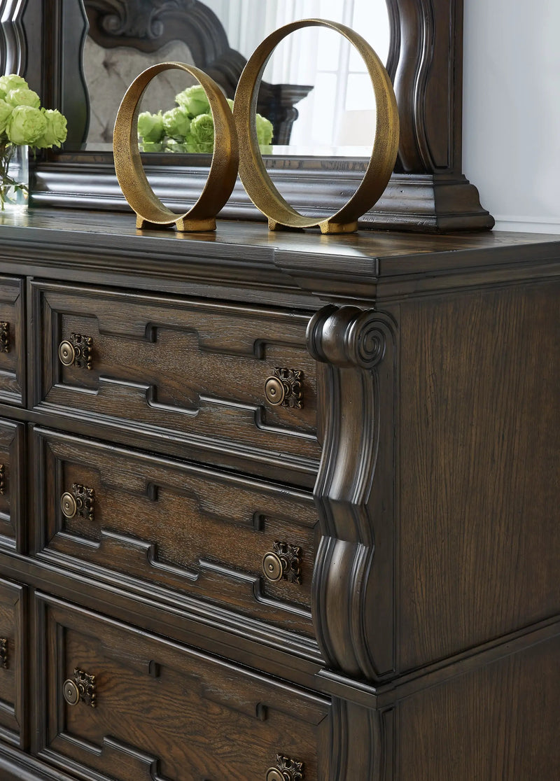 Maylee - Dresser And Mirror - Dark Brown by Unique Piece Furniture
