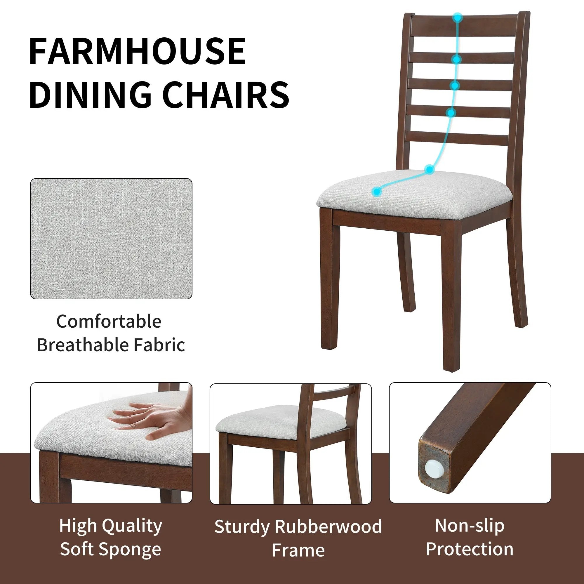 7-Piece Extendable Dining Table Set by HouseOfZazla