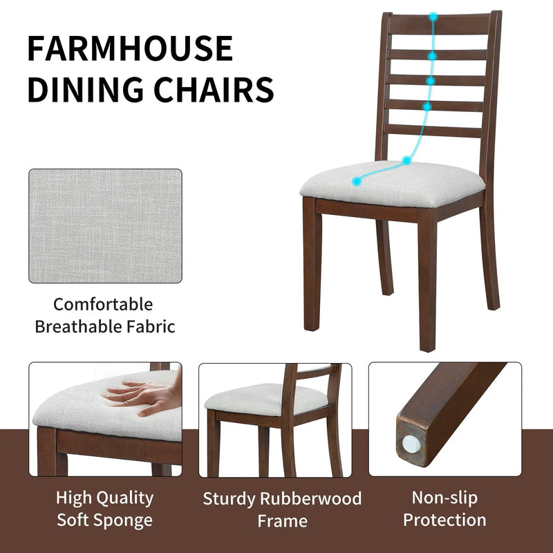 7-Piece Extendable Dining Table Set by HouseOfZazla