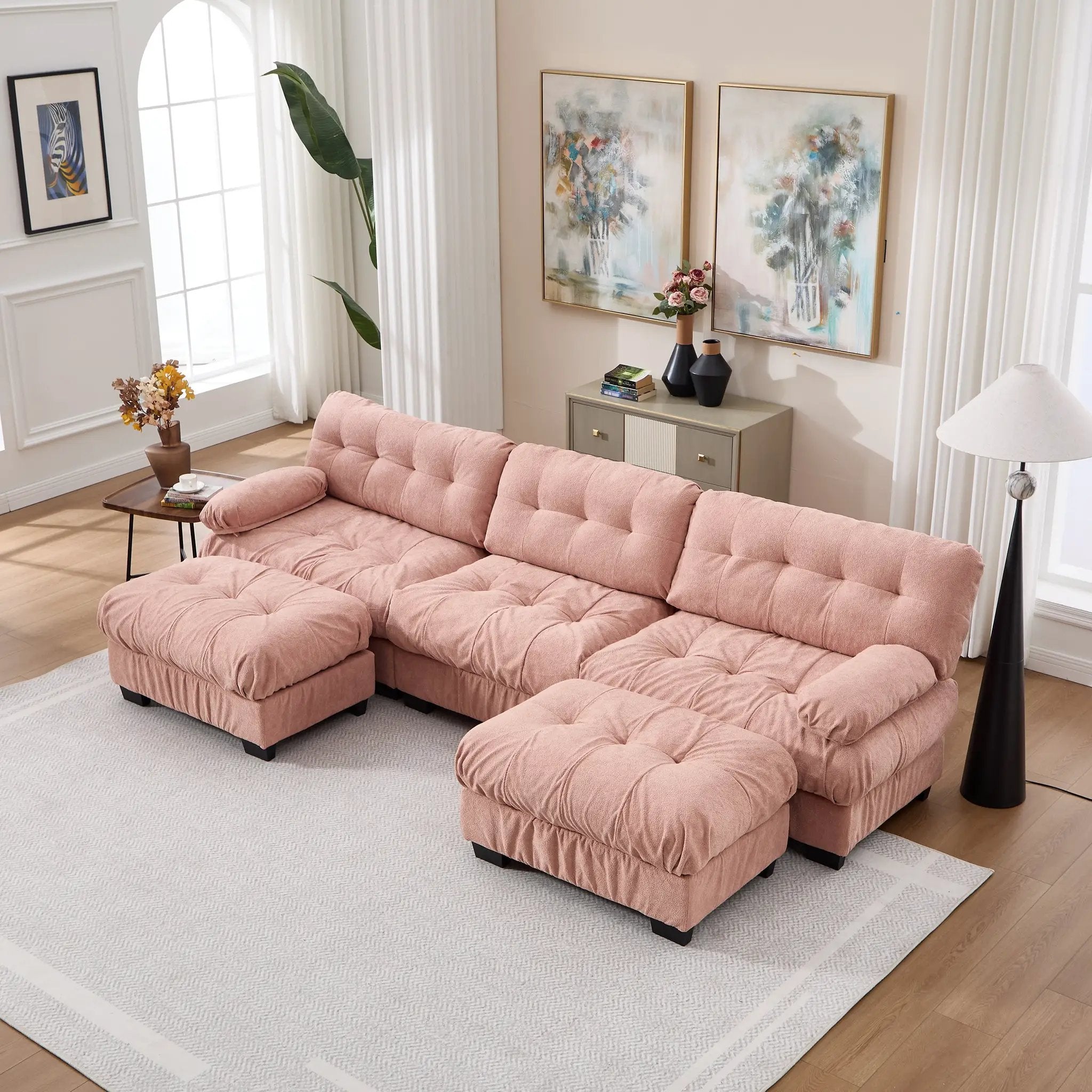 U Shaped Couch Modular Sectional Sofa by HouseOfZazla