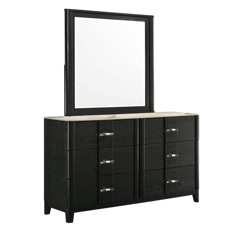 Opel - 6 Drawer Dresser - Black by HouseOfZazla