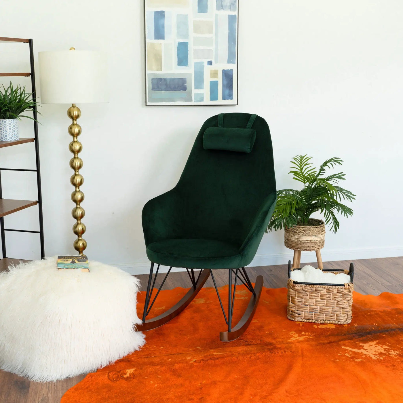 Chloe - Mid Century Modern Rocker Livingroom And Bedroom Chair by HouseOfZazla