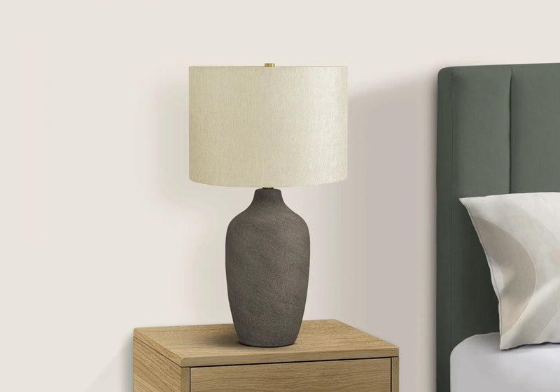 Lighting, Table Lamp, Ceramic, Resin, Contemporary - Gray by Unique Piece Furniture