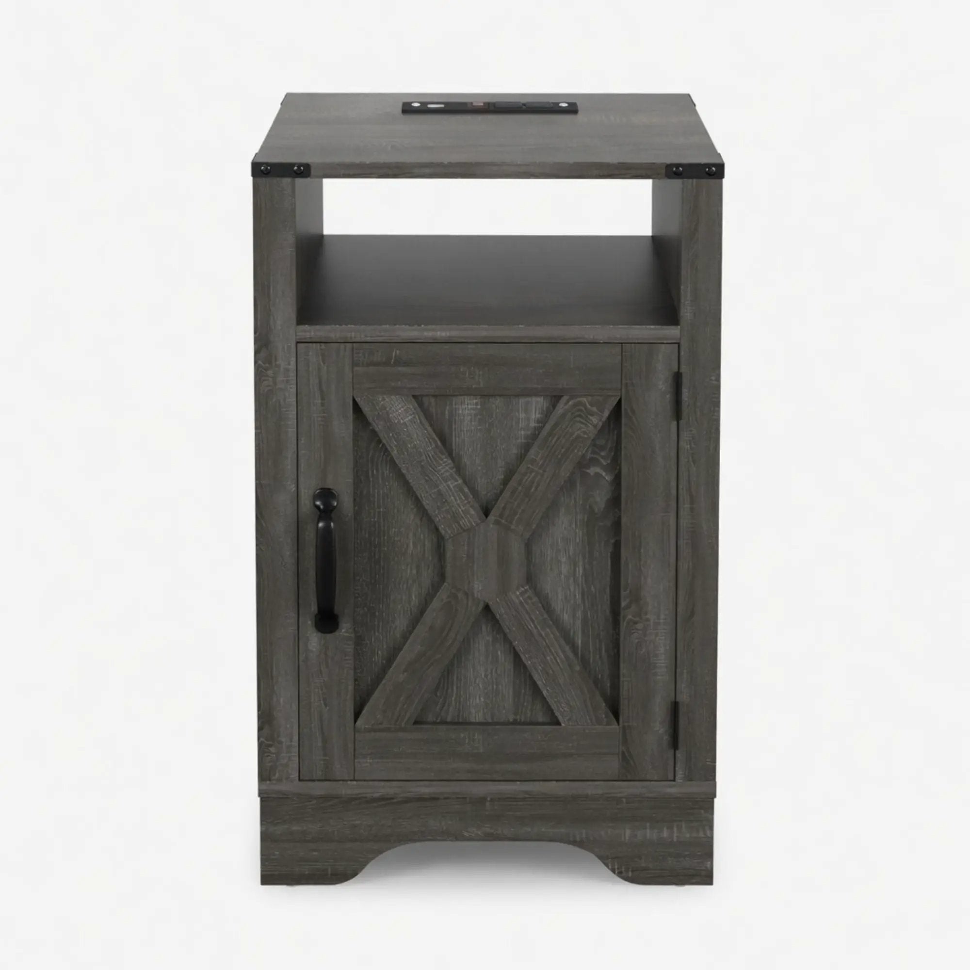 Farmhouse Nightstand, Charging Station & Storage by HouseOfZazla
