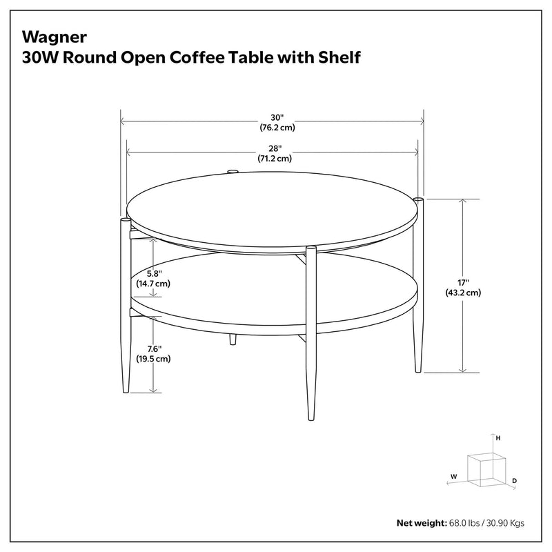 Wagner - Round Marble & Wood Table by HouseOfZazla