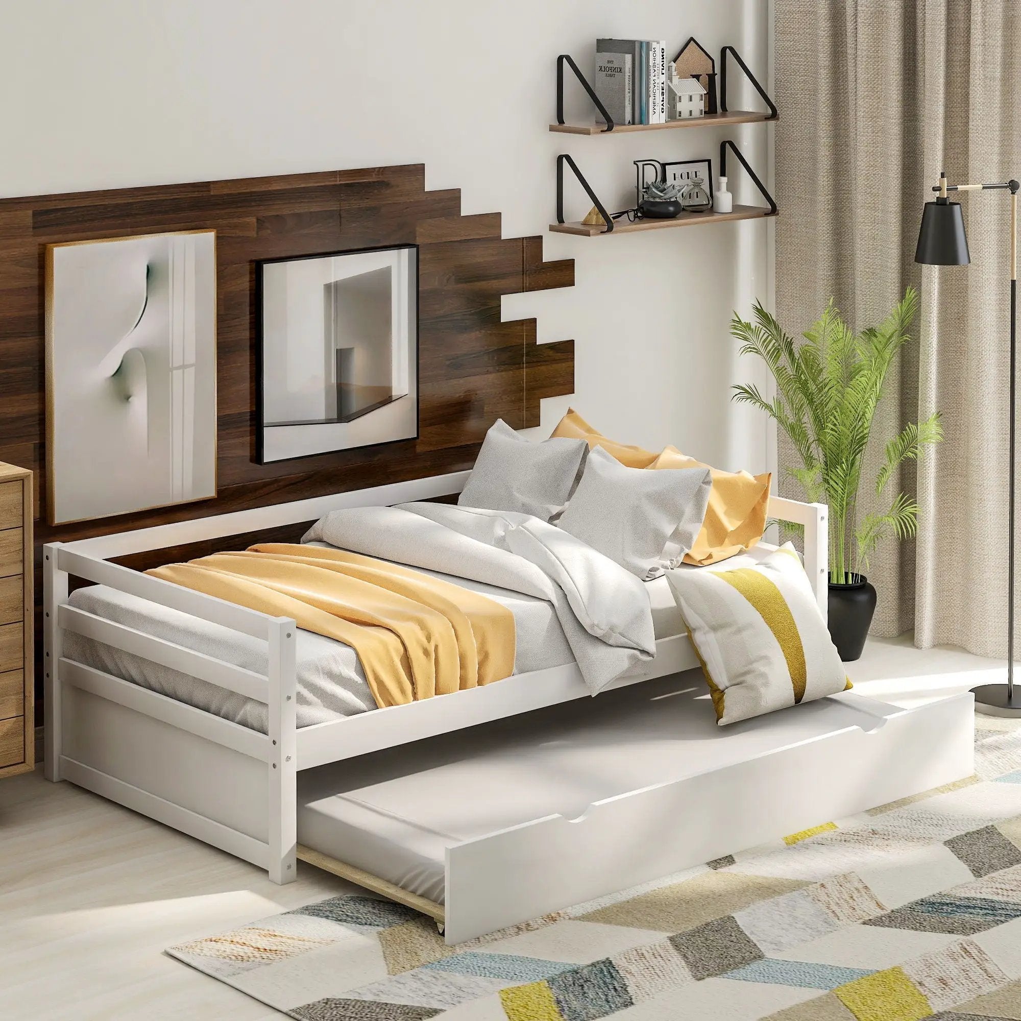 Twin Daybed With Trundle Frame Set by HouseOfZazla