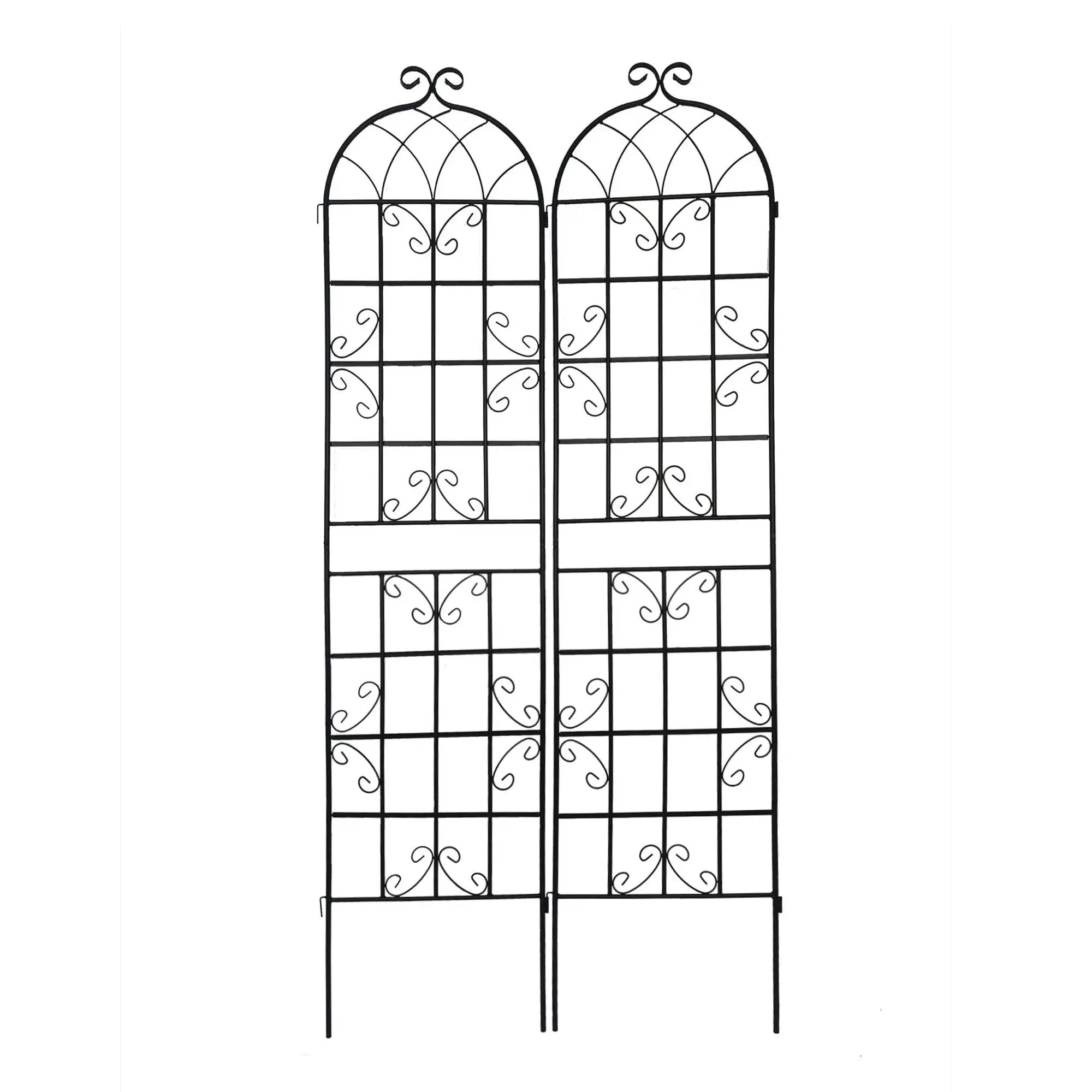 Metal Garden Trellis 4 Pack Rustproof Climbing Plant Supports by HouseOfZazla
