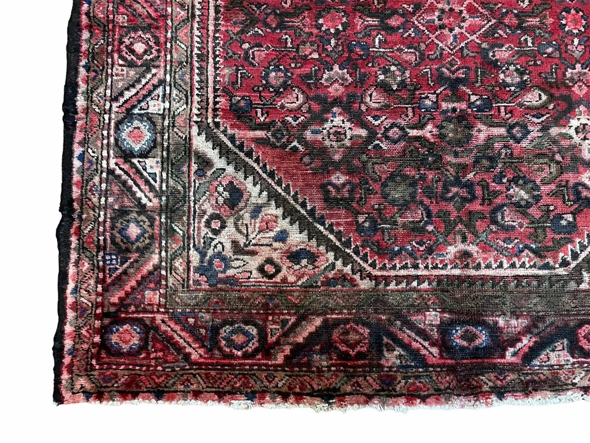 5.5 X 10 Antique Handmade Wool Tribal Gallery Rug All Over Red Runner Corridor by Jewel Rugs