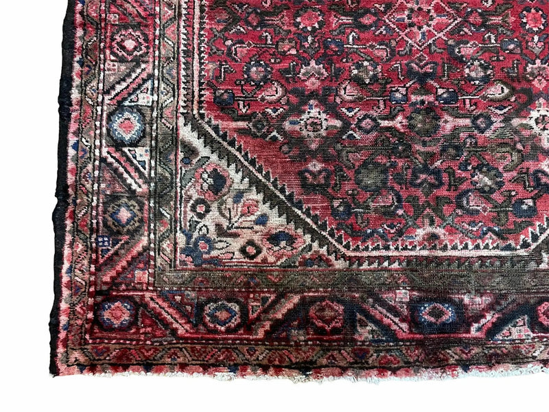 5.5 X 10 Antique Handmade Wool Tribal Gallery Rug All Over Red Runner Corridor by Jewel Rugs