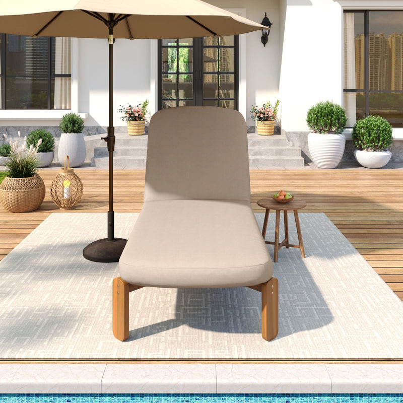 Outdoor Chaise Lounge With Adjustable Backrest by HouseOfZazla