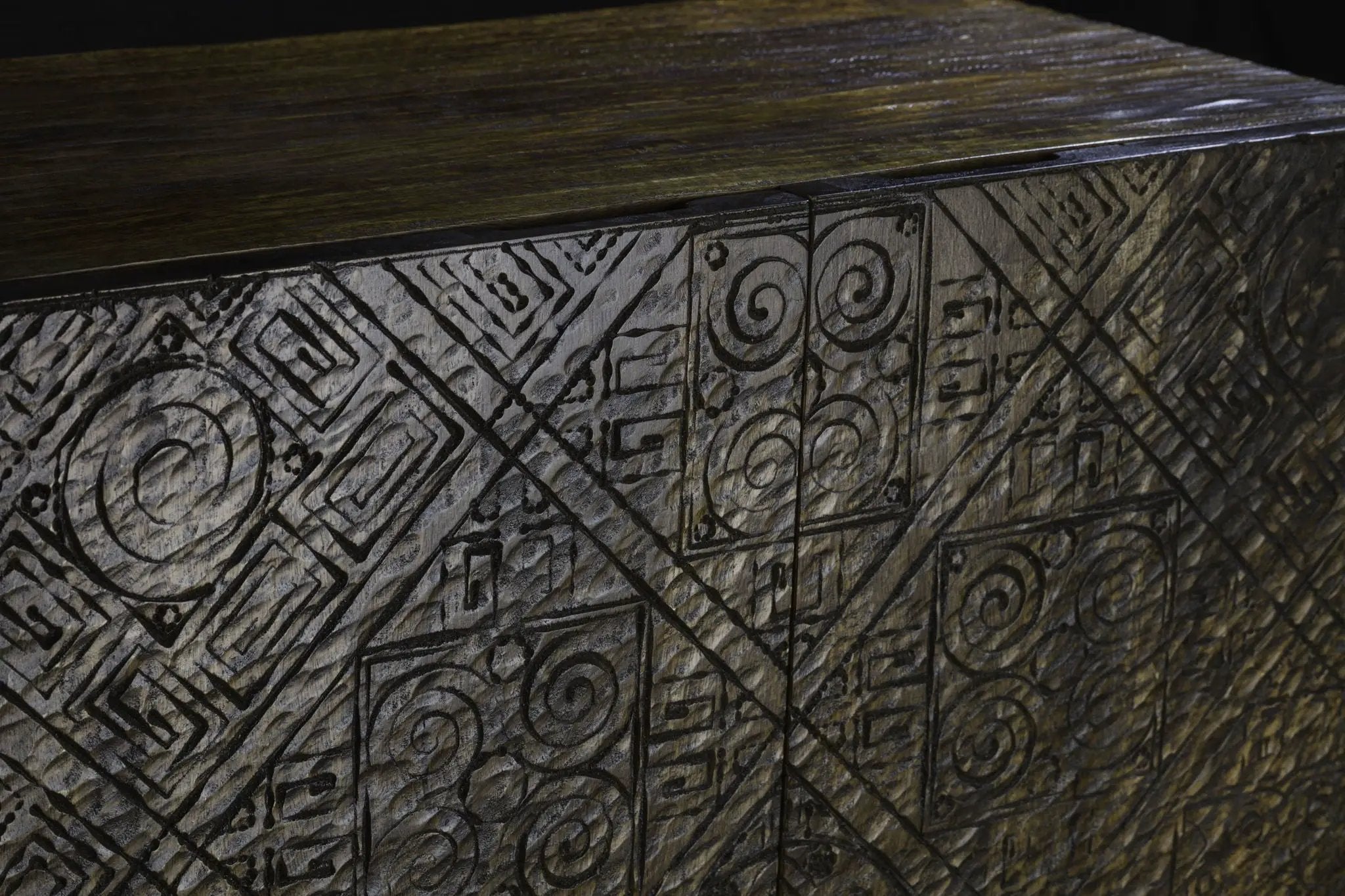 Calvary - Console Table - Gray Stone & Walnut by Unique Piece Furniture