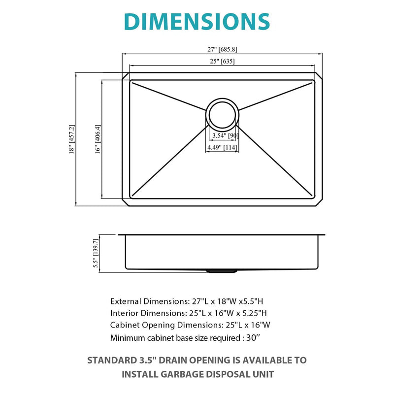 Undermount Sink Low Depth Single Bowl by HouseOfZazla
