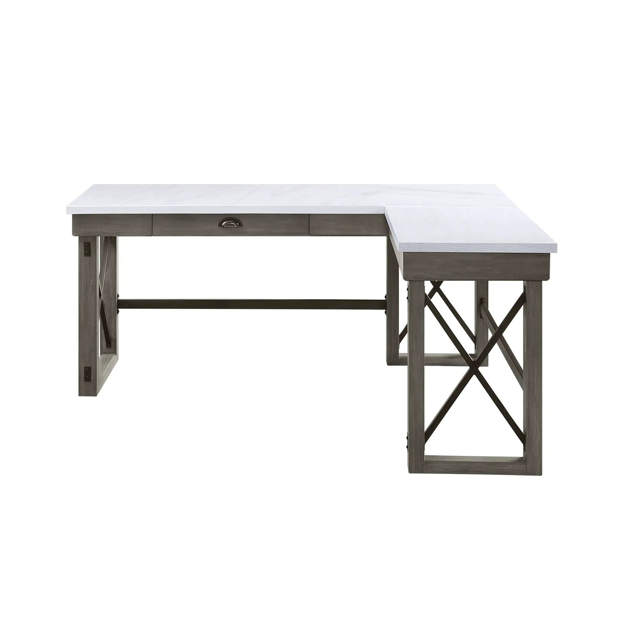 Talmar - Marble Top Weathered Writing Desk With Lift Top by Unique Piece Furniture