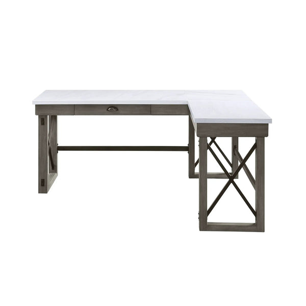 Talmar Marble Top Weathered Writing Desk With Lift Top