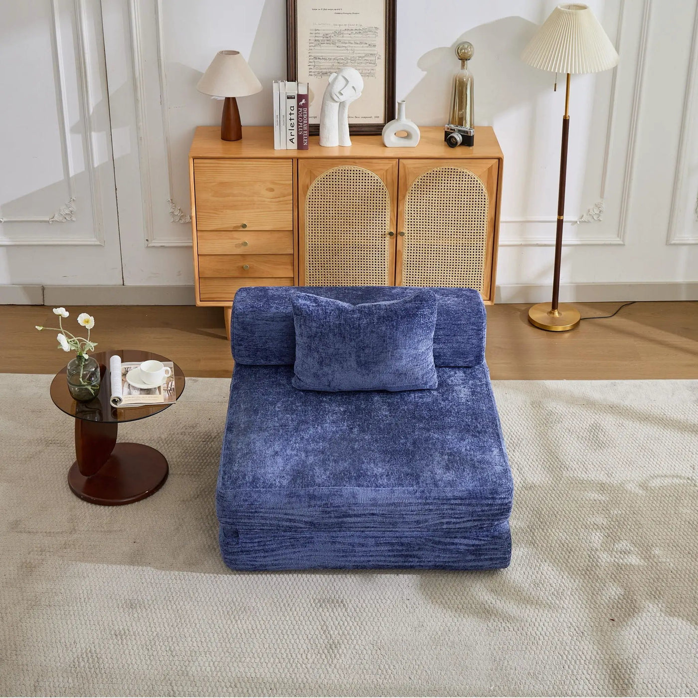 Convertible Floor Sofa Bed With Fixed Shape Frame For Living Room by HouseOfZazla