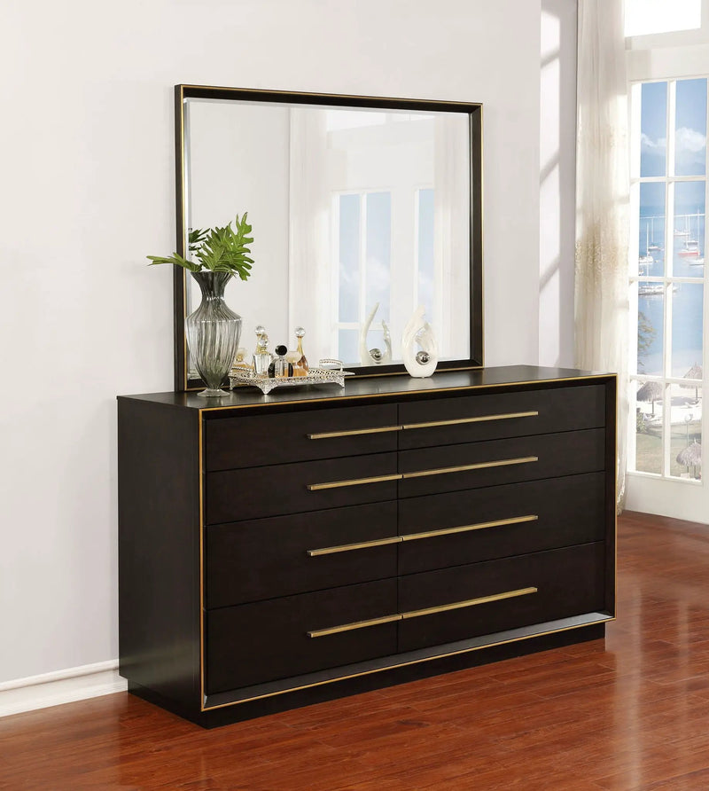 Durango 8-drawer Dresser with Mirror Smoked Peppercorn by Unique Piece Furniture