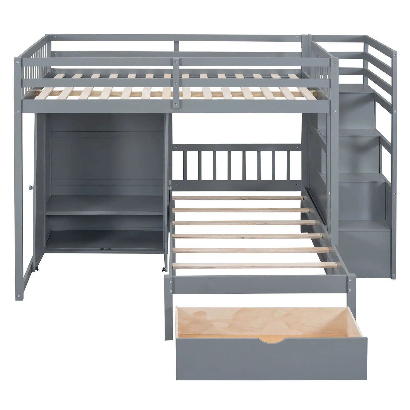 Bunk Bed With Wardrobe, Drawers by Unique Piece Furniture