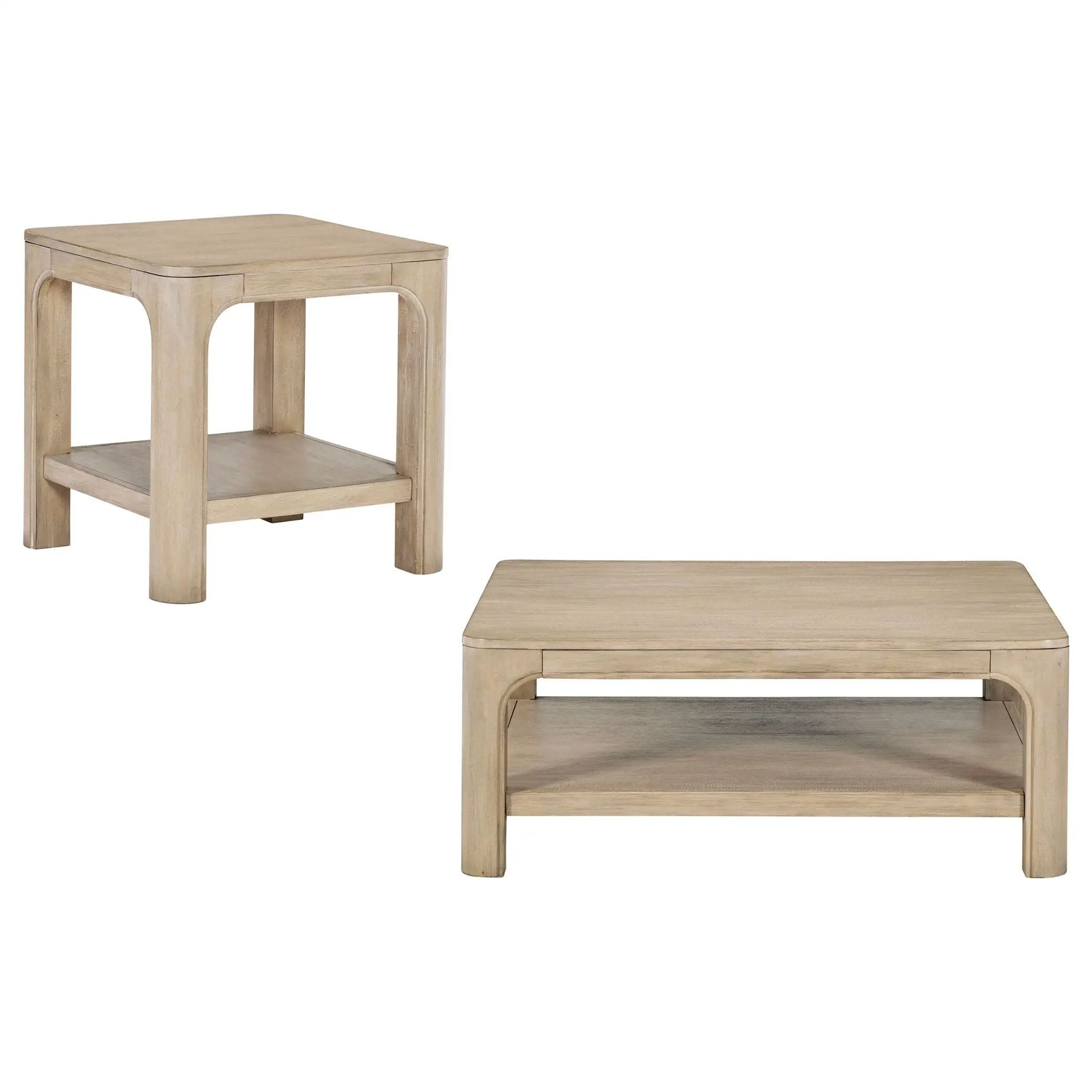 Solano 2-piece Square Coffee Table Set Weathered Mango by Unique Piece Furniture