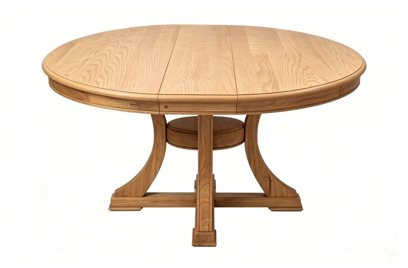Extendable Round Rubber Wood Dining Table by HouseOfZazla