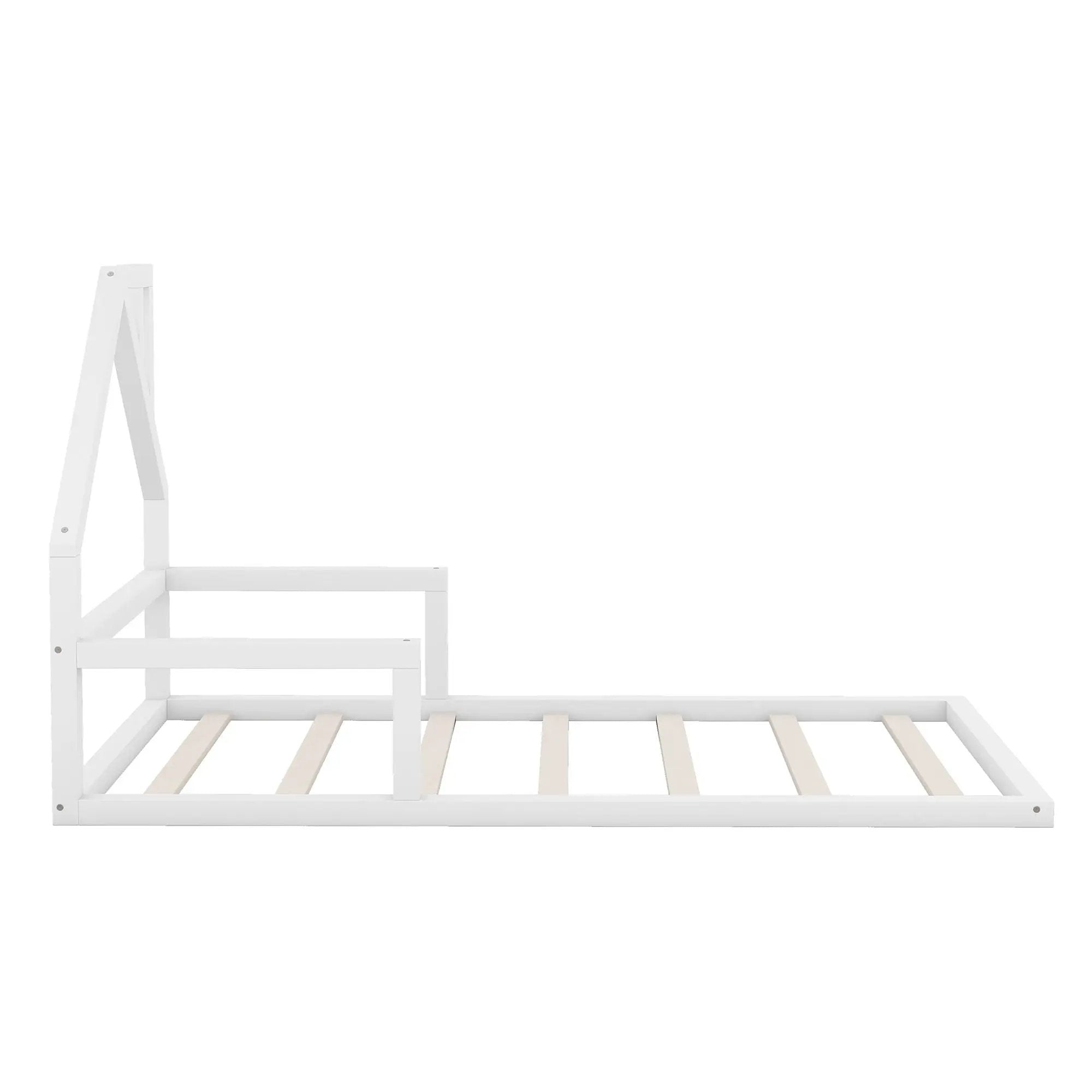 Floor Bed With House Shaped Headboard