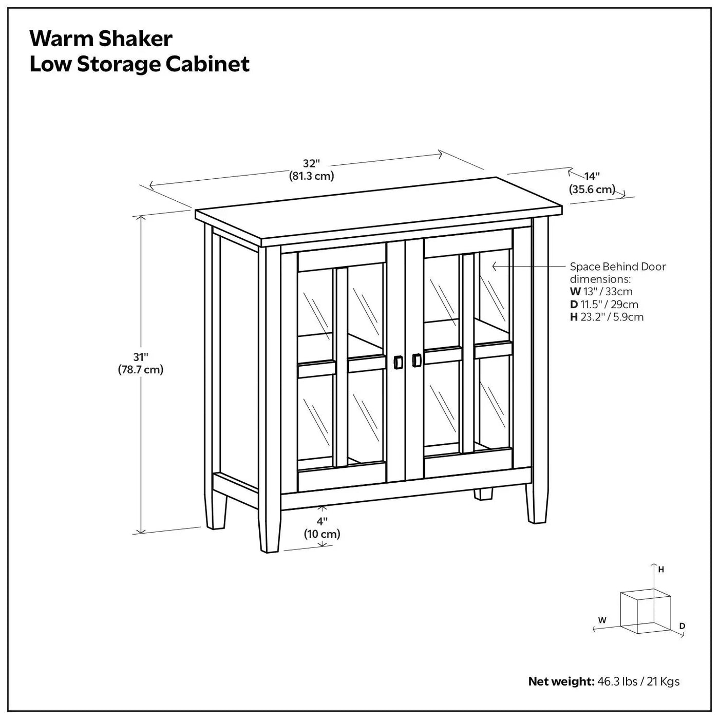 Warm Shaker - Handcrafted Low Storage Cabinet by Unique Piece Furniture