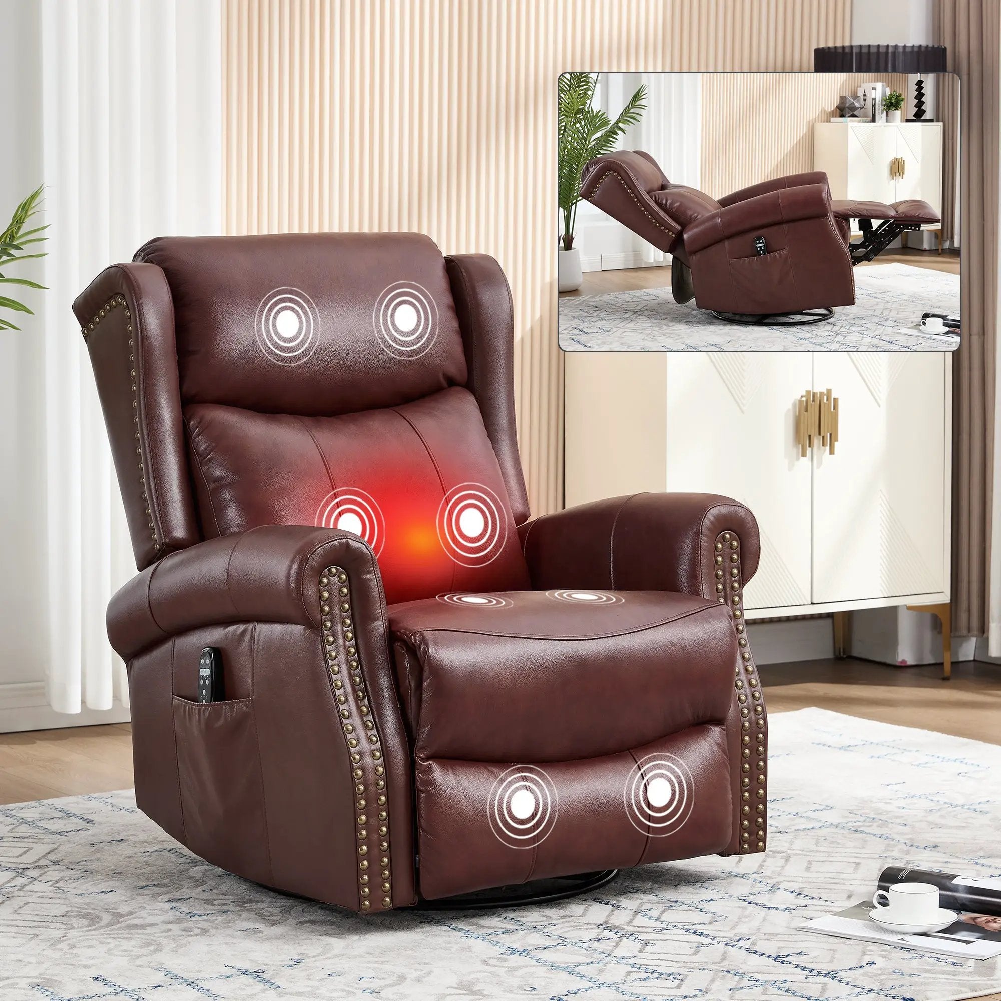Heat Massage Manual Recliner Chair by HouseOfZazla