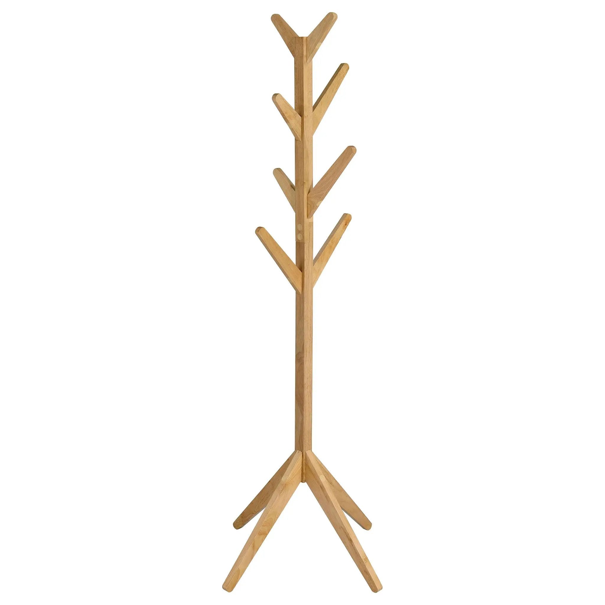 Margaret Solid Wood Coat Rack Clothing Hanger Natural Oak by Unique Piece Furniture