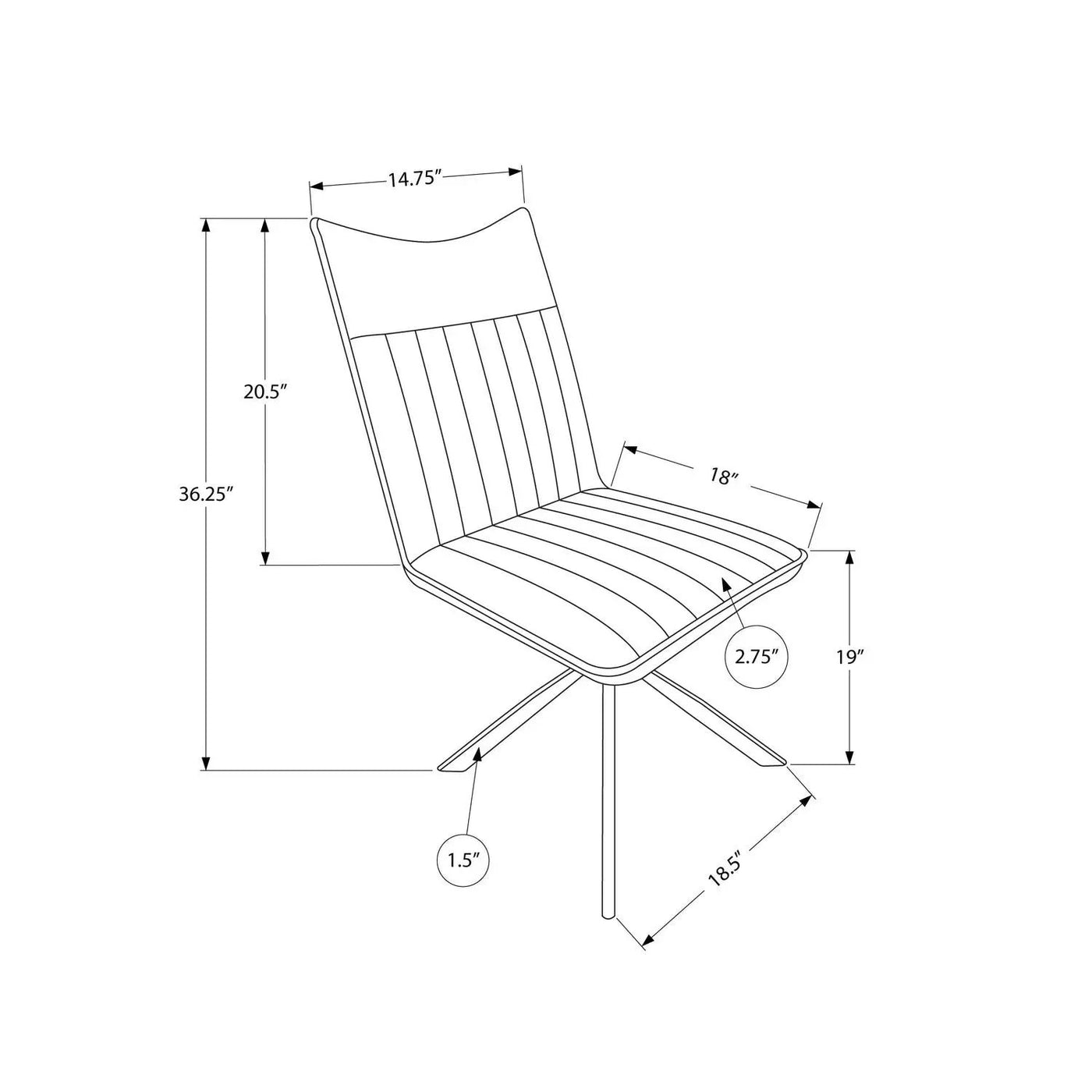 Dining Chair, Side, Upholstered For Dining Room, Modern by Unique Piece Furniture