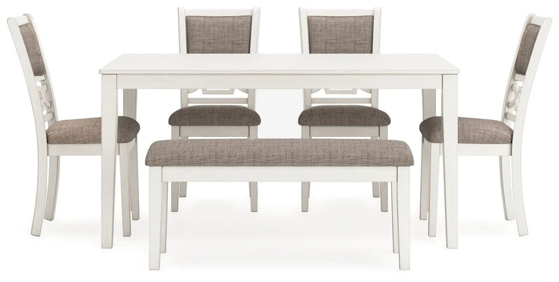 Erinberg - Dining Room Table Set (Set of 6) - Antique White by Unique Piece Furniture