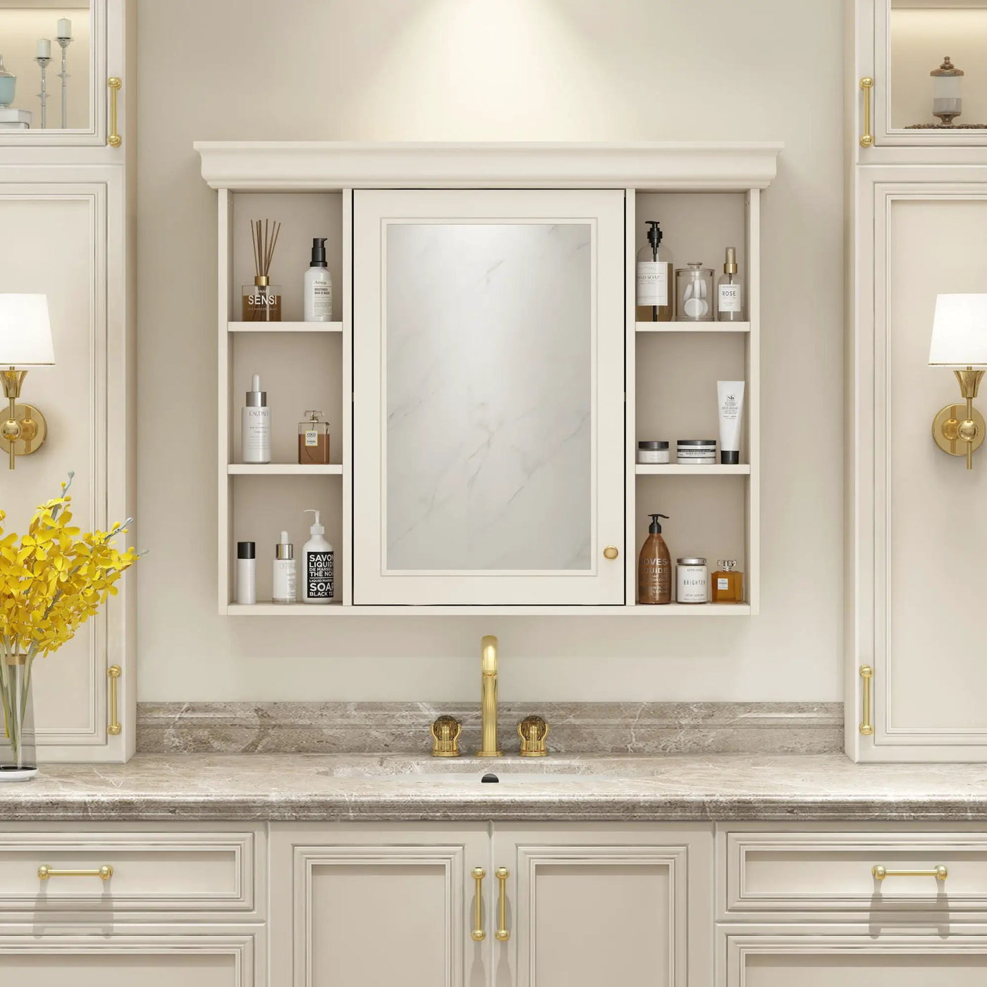 Wall Mounted Bathroom Storage Cabinet With Mirror Door by Unique Piece Furniture