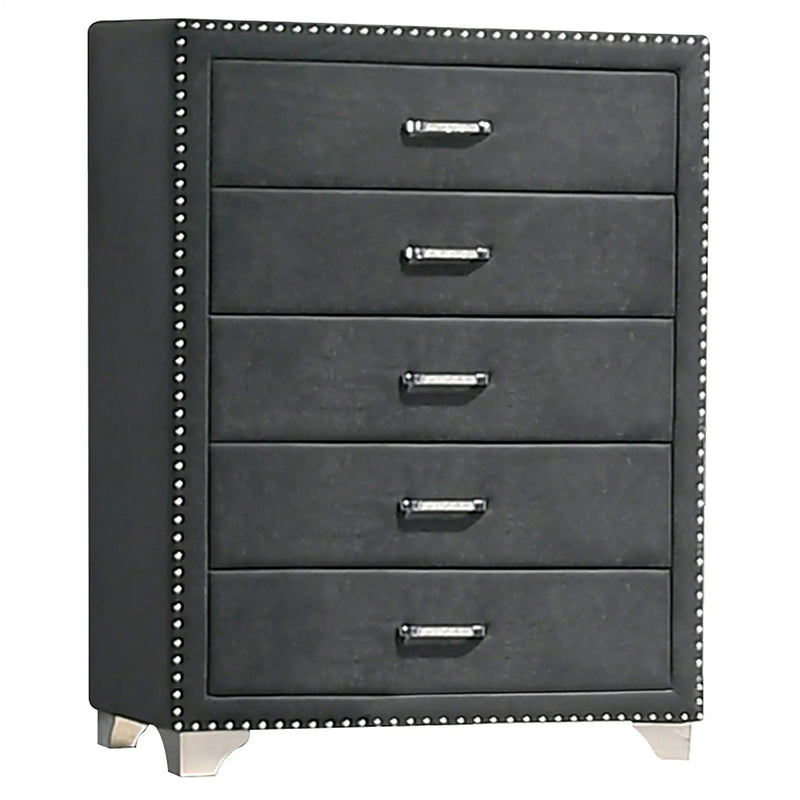Melody 5-piece Queen Bedroom Set Grey by Unique Piece Furniture