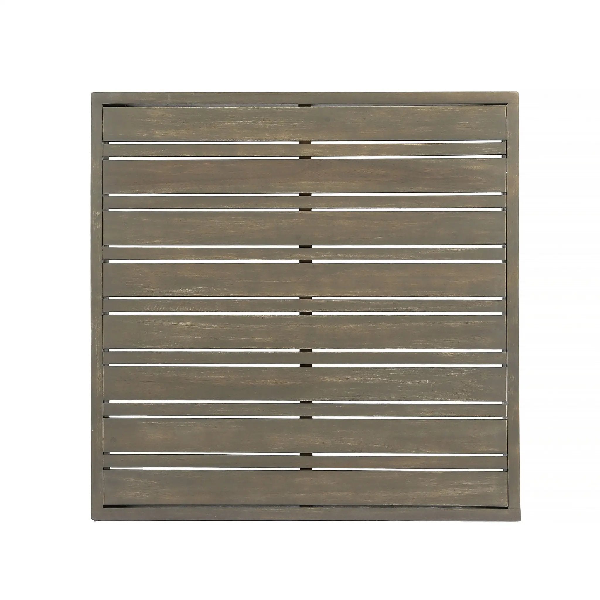Oana Brava - Rustic Coffee Table With Slat Panel Design - Gray by HouseOfZazla