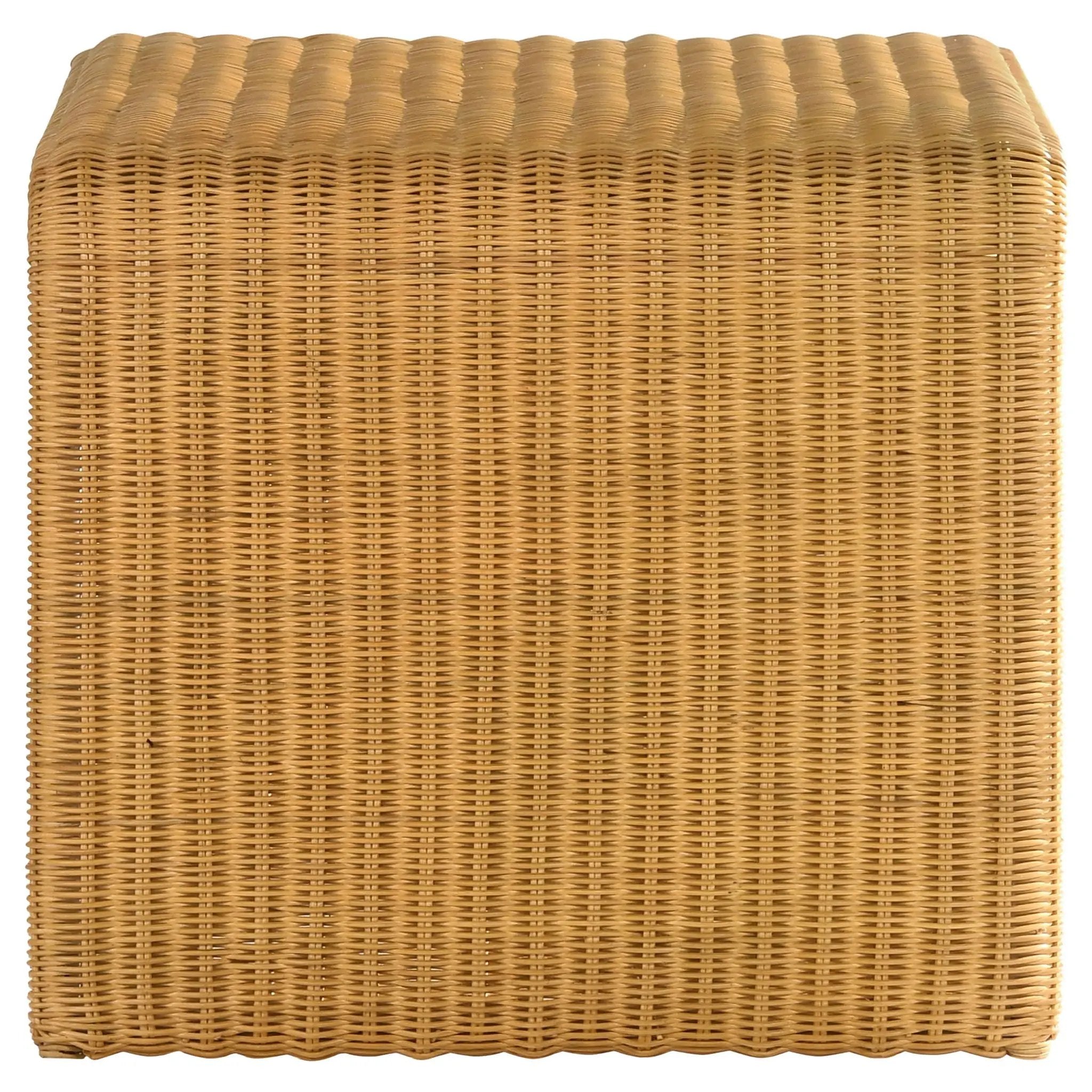 Cahya Square Woven Rattan End Table Natural by Unique Piece Furniture