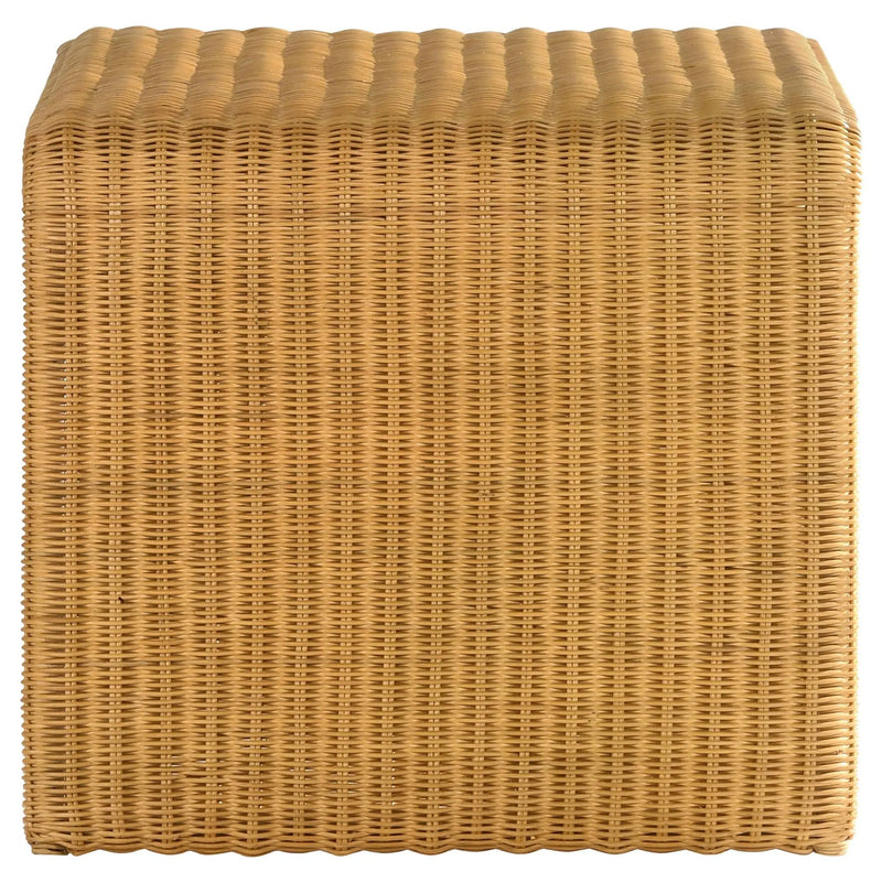 Cahya Square Woven Rattan End Table Natural by Unique Piece Furniture