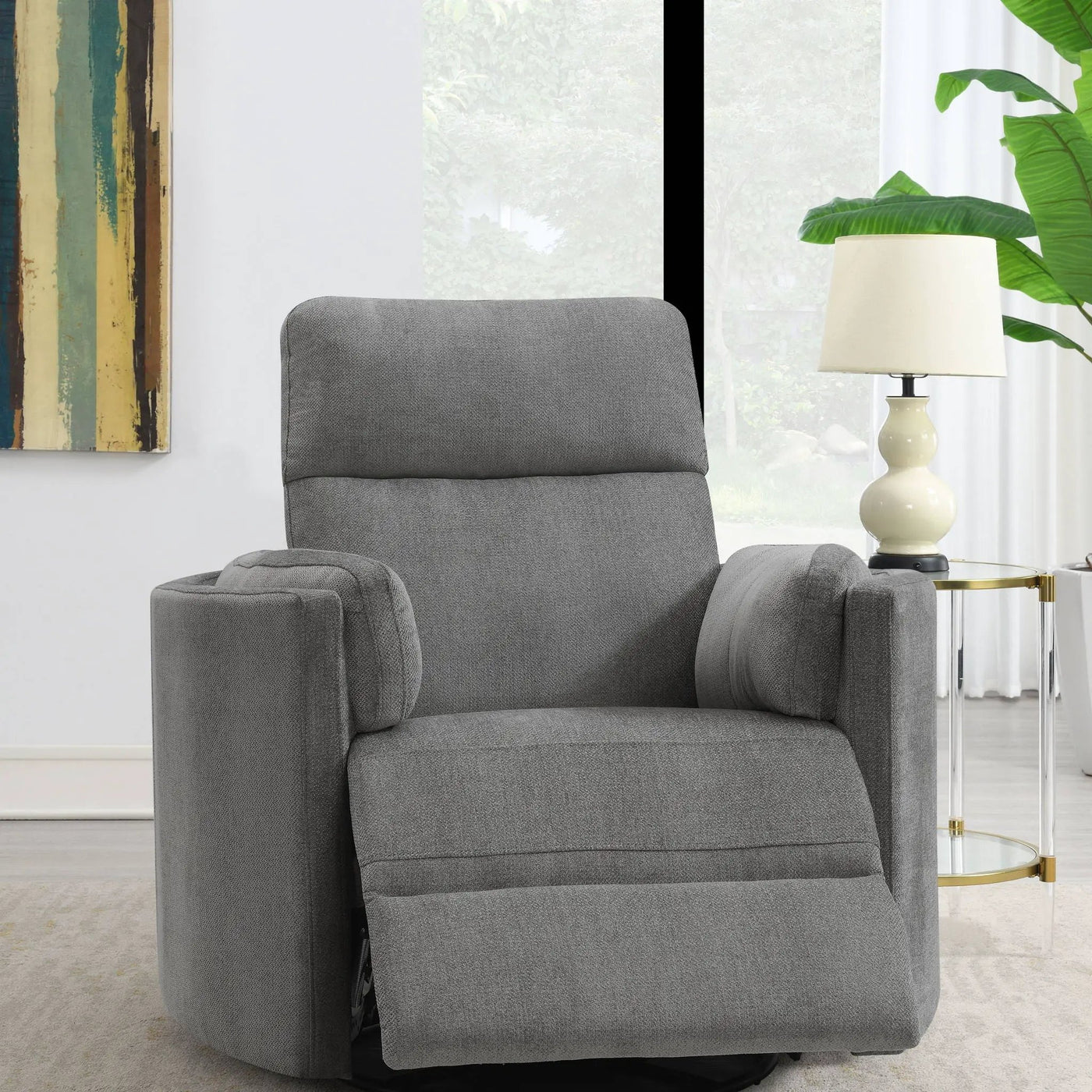 Sagen - Glider Recliner With Swivel by Unique Piece Furniture