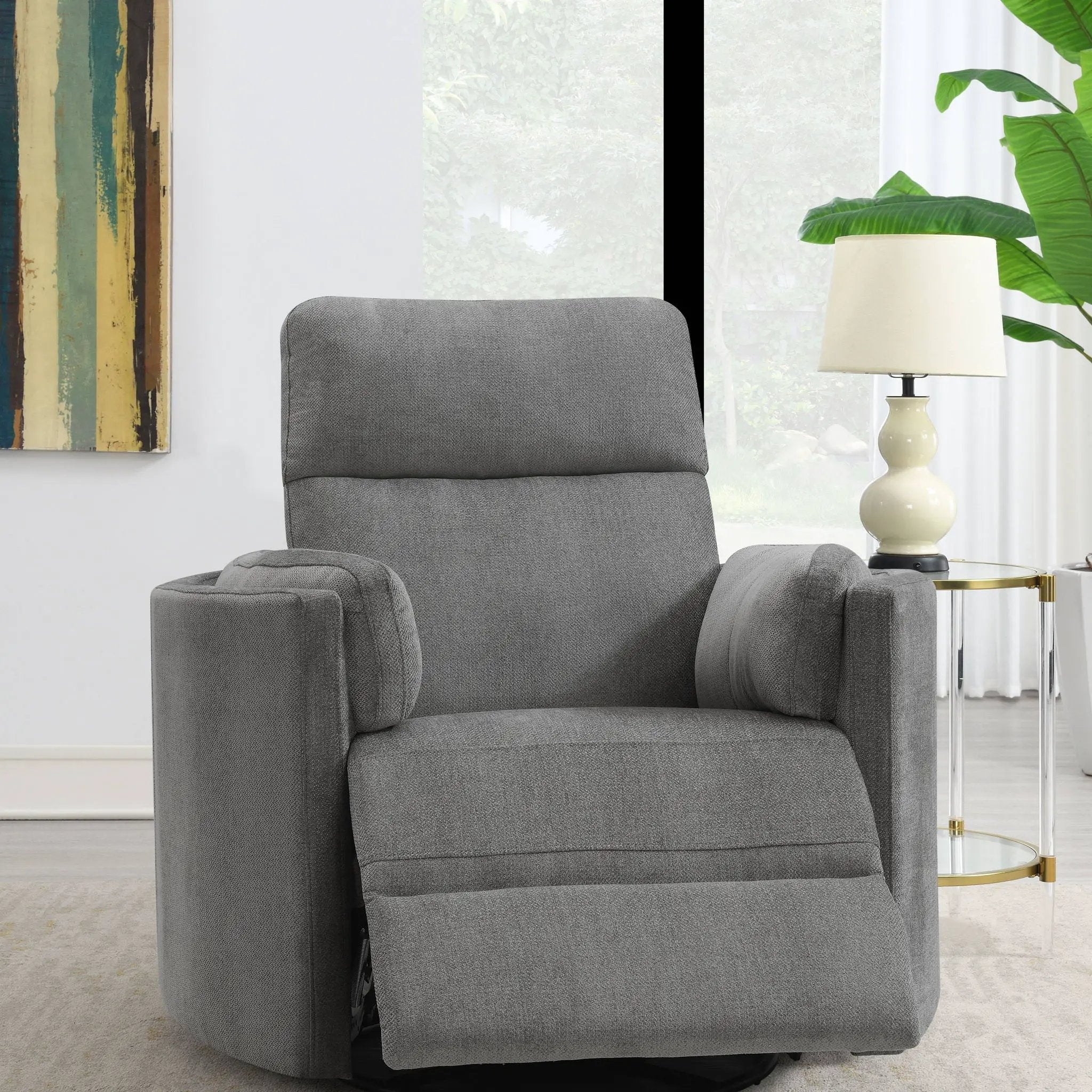 Sagen - Glider Recliner With Swivel by Unique Piece Furniture