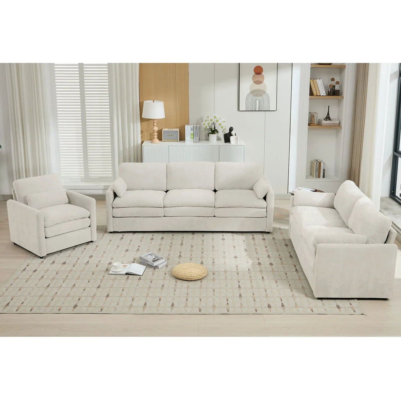 Cozy Upholstered Sofa Set For Living Room by Unique Piece Furniture