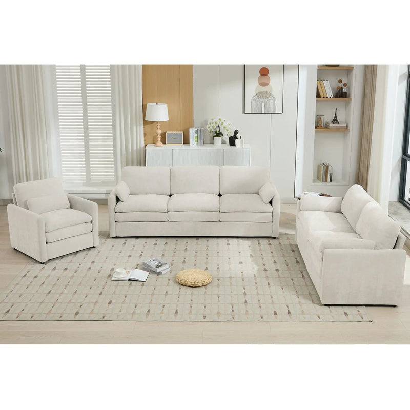 Cozy Upholstered Sofa Set For Living Room by Unique Piece Furniture