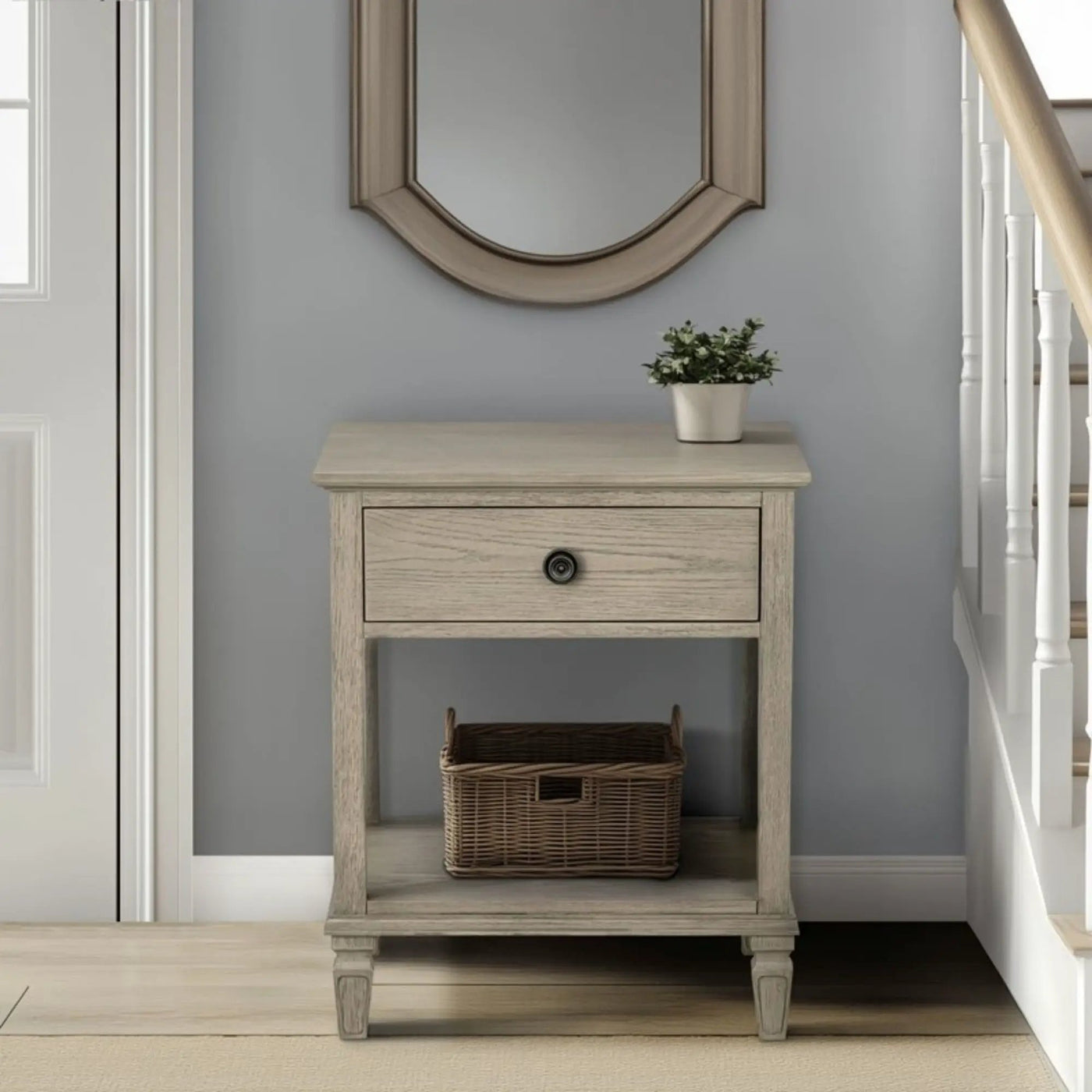 Victoria - Bedside Table With Drawer And Shelf by HouseOfZazla