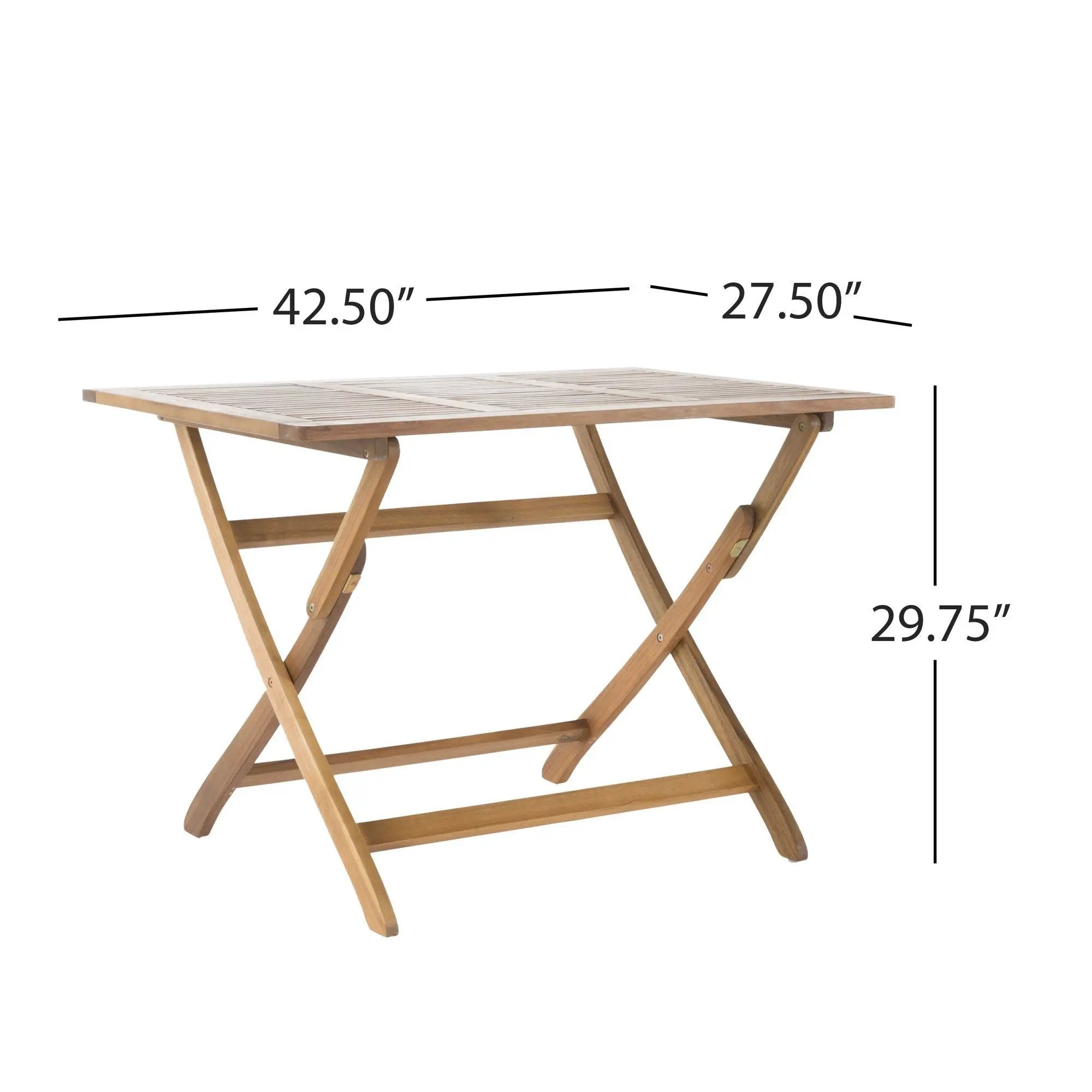 Natural 5 Piece Wood Outdoor Patio Dining Set - Natural Stained by HouseOfZazla