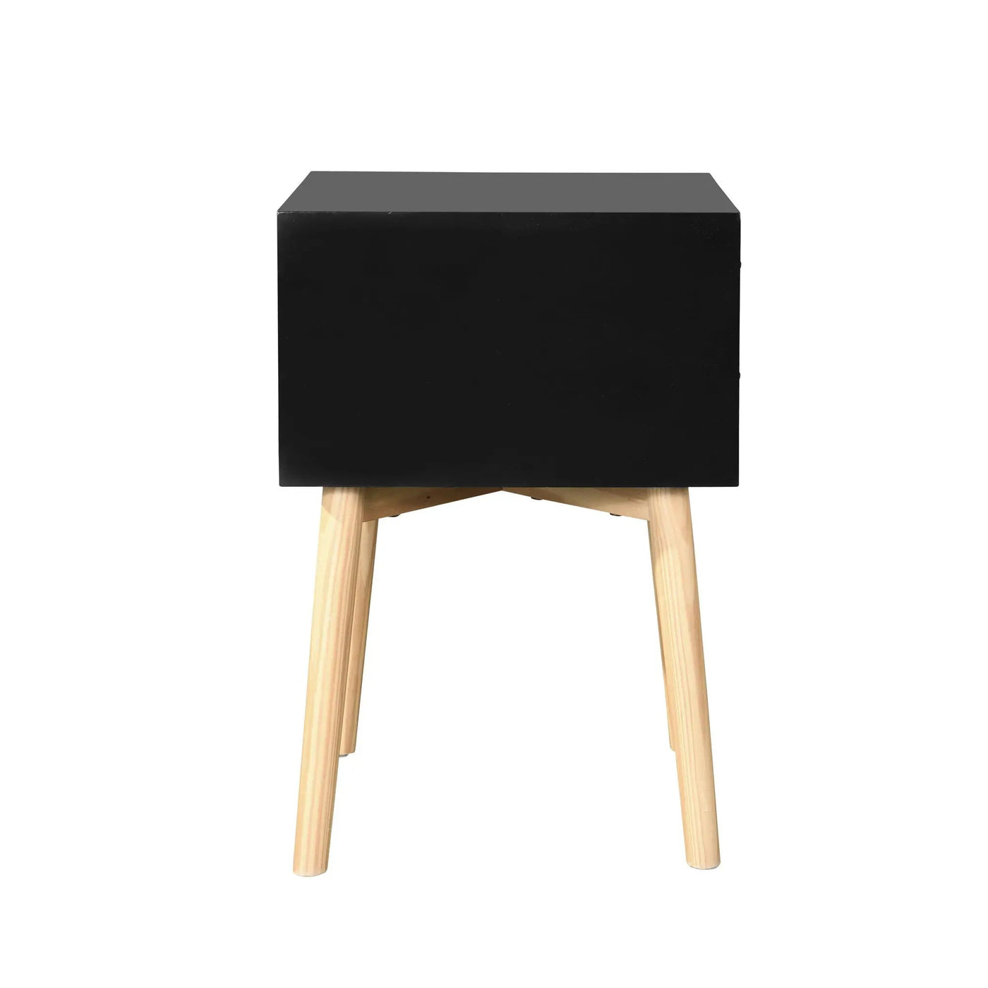 Side Table With 2 Drawer, Mid-Century Modern Storage Cabinet For Bedroom by HouseOfZazla